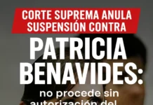 Corte Suprema anula suspensión contra Patricia Benavides: no procede sin autorización del Congreso