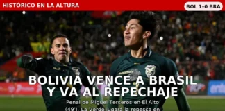 Histórico en la altura: Bolivia vence 1–0 a Brasil y va al repechaje (VIDEO)