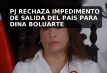 PJ rechaza impedimento de salida del país para Dina Boluarte
