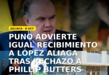 Puno advierte igual recibimiento a López Aliaga tras rechazo a Phillip Butters