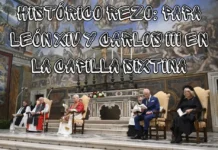 Histórico rezo: Papa León XIV y Carlos III en la Capilla Sixtina