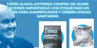 López Aliaga autoriza compra de 40.000 raciones importadas con etiquetado en inglés para damnificados y genera dudas sanitarias
