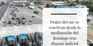 Peajes del sur se reactivan desde la medianoche del domingo tras disputa judicial entre MML y Rutas de Lima