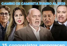 Cambio de camiseta rumbo al 2026: 35 congresistas reaparecen en nuevas listas