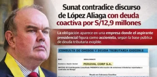 Sunat contradice discurso de López Aliaga con deuda coactiva por S/12,9 millones