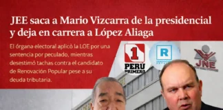 JEE saca a Mario Vizcarra de la presidencial y deja en carrera a López Aliaga