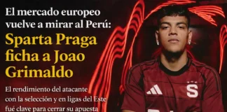 El mercado europeo vuelve a mirar al Perú: Sparta Praga ficha a Joao Grimaldo