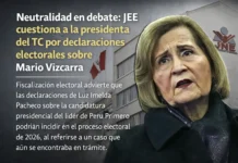 Neutralidad en debate: JEE cuestiona declaraciones de la presidenta del TC por declaraciones electorales sobre Mario Vizcarra