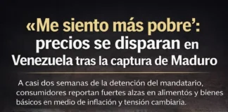 “Me siento más pobre”: precios se disparan en Venezuela tras la captura de Maduro