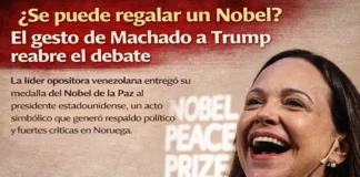 ¿Se puede regalar un Nobel? El gesto de Machado a Trump reabre el debate