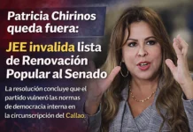 Patricia Chirinos queda fuera: JEE invalida lista de Renovación Popular al Senado