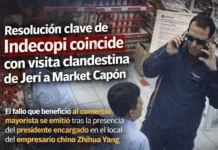 Resolución clave de Indecopi coincide con visita clandestina de Jerí a Market Capón
