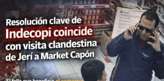Resolución clave de Indecopi coincide con visita clandestina de Jerí a Market Capón