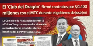 El “Club del Dragón” firmó contratos por S/1.400 millones con el MTC durante el gobierno de José Jerí