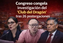 Congreso mantiene congelada la investigación del “Club del Dragón” tras 26 postergaciones