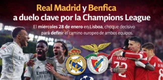 Real Madrid visita a Benfica en un duelo clave por la Champions League