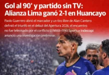 Gol al 90’ y partido sin TV: Alianza Lima ganó 2-1 en Huancayo (VIDEO)