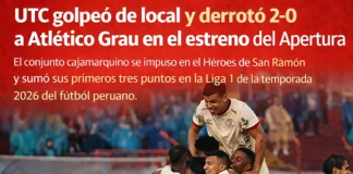 UTC golpeó de local y derrotó 2-0 a Atlético Grau en el estreno del Torneo de Apertura (VIDEO)