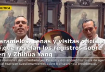 Caramelos, cenas y visitas oficiales: lo que revelan los registros sobre Jerí y Zhihua Yang