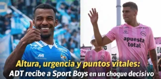 Altura, urgencia y puntos vitales: ADT recibe a Sport Boys en un choque decisivo: hoy 1pm