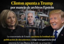 Clinton apunta a Trump por manejo de archivos Epstein
