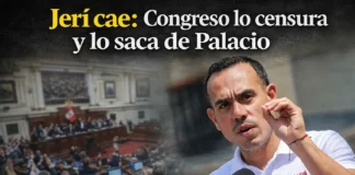 Jerí cae: Congreso lo censura y lo saca de Palacio