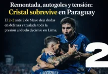 Remontada, autogoles y tensión: Cristal sobrevive en Paraguay (VIDEO)