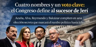 Cuatro nombres y un voto clave: el Congreso define al sucesor de Jerí