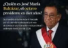 ¿Quién es José María Balcázar, el octavo presidente en diez años?