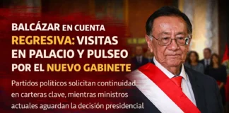 Balcázar en cuenta regresiva: visitas en Palacio y pulseo por el nuevo gabinete
