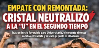 Empate con remontada: Cristal neutralizó a la ‘U’ en el segundo tiempo (VIDEO)