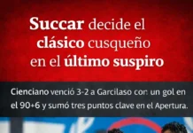 Succar decide el clásico cusqueño en el último suspiro (VIDEO)