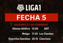 Fecha 5 de Liga 1 2026: programación completa y partidos clave