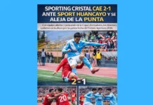 Sporting Cristal cae 2-1 ante Sport Huancayo y se aleja de la punta (VIDEO)
