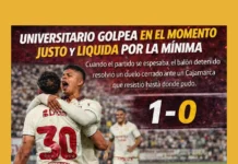 Universitario vence 1-0 a FC Cajamarca y se mantiene en la pelea