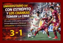 Universitario cae con estrépito y Los Chankas toman la cima (VIDEO)