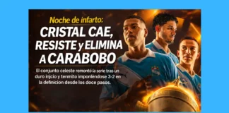 Noche de infarto: Cristal cae, resiste y elimina a Carabobo (VIDEO)