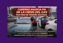 Gobierno anuncia fin de la crisis del gas tras días de tensión nacional