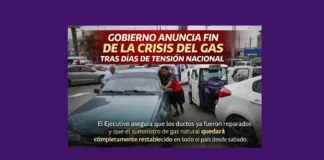 Gobierno anuncia fin de la crisis del gas tras días de tensión nacional