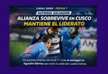 Alianza sobrevive en Cusco y mantiene el liderato (VIDEO)
