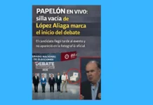 PAPELÓN EN VIVO: silla vacía de López Aliaga marca el inicio del debate
