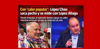 López Chau destaca “calor popular” como diferencia frente a López Aliaga
