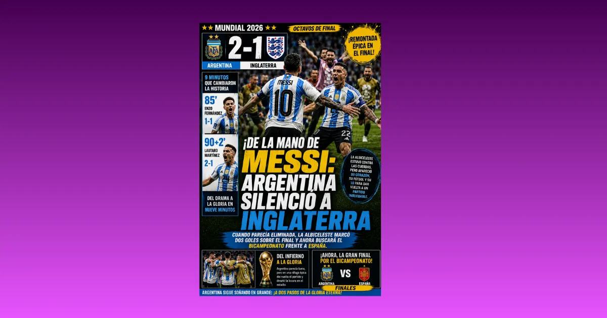 ¡DE LA MANO DE MESSI: ARGENTINA SILENCIÓ A INGLATERRA EN NUEVE MINUTOS DE LOCURA! (VIDEO)