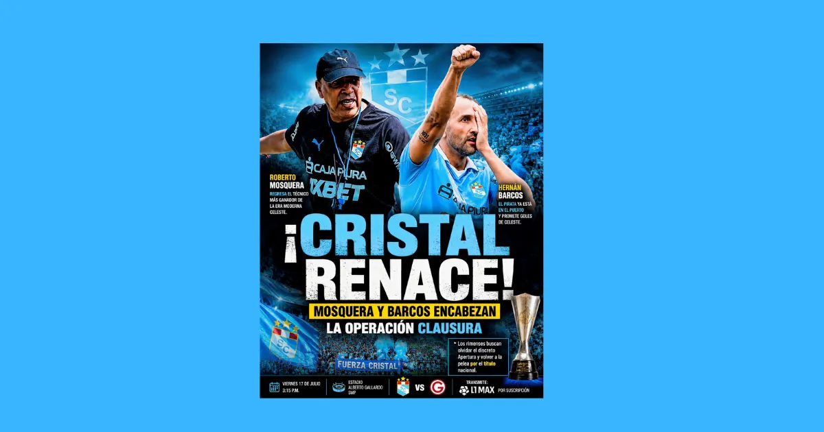 ¡CRISTAL RENACE! MOSQUERA Y BARCOS ENCABEZAN LA OPERACIÓN CLAUSURA