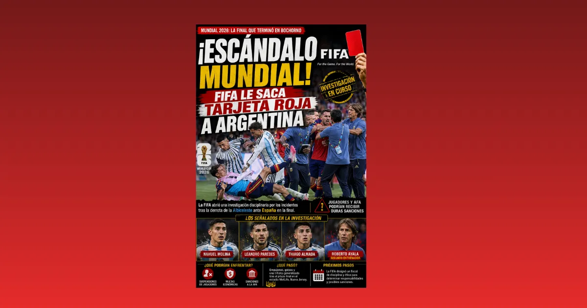 ¡ESCÁNDALO MUNDIAL! FIFA LE SACA TARJETA ROJA A ARGENTINA