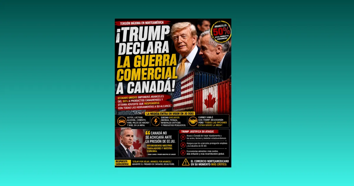 ¡TRUMP DECLARA LA GUERRA COMERCIAL A CANADÁ!