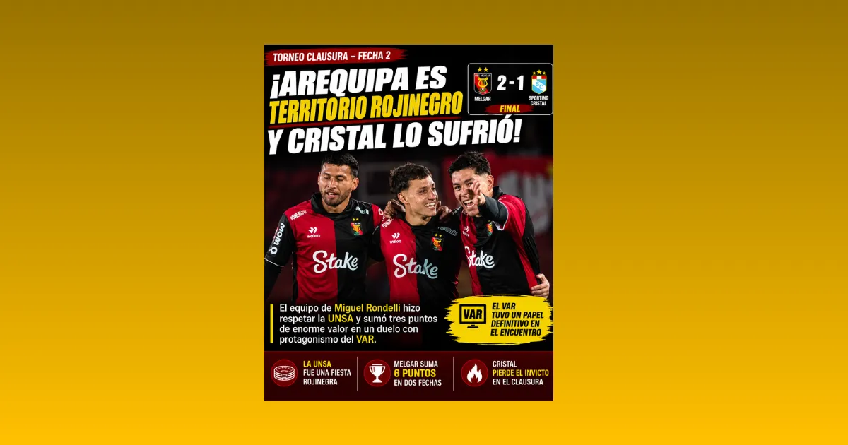 ¡AREQUIPA ES TERRITORIO ROJINEGRO Y CRISTAL LO SUFRIÓ! (VIDEO)
