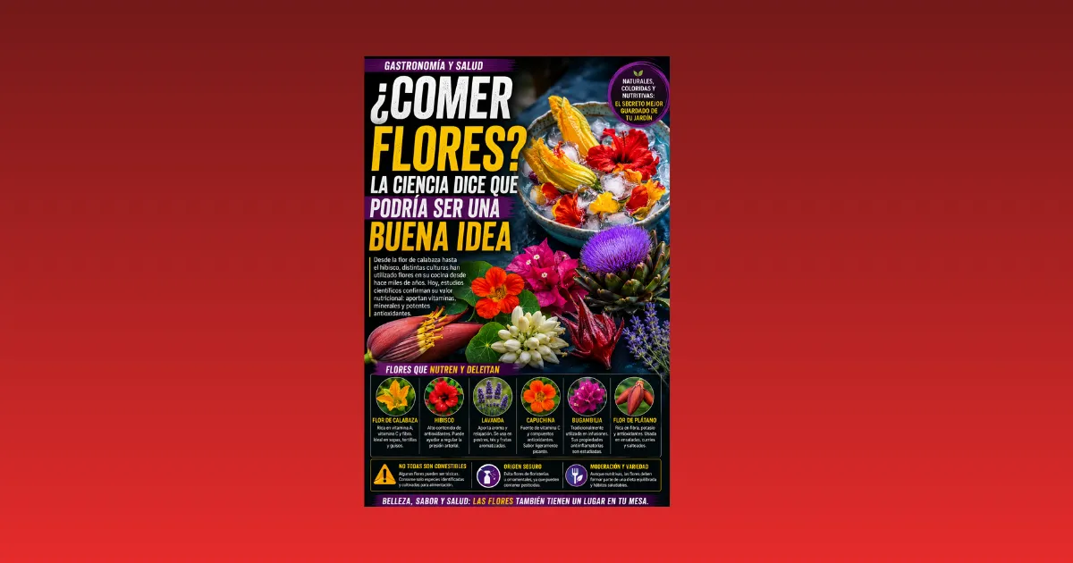 ¿COMER FLORES? LA CIENCIA DICE QUE PODRÍA SER UNA BUENA IDEA